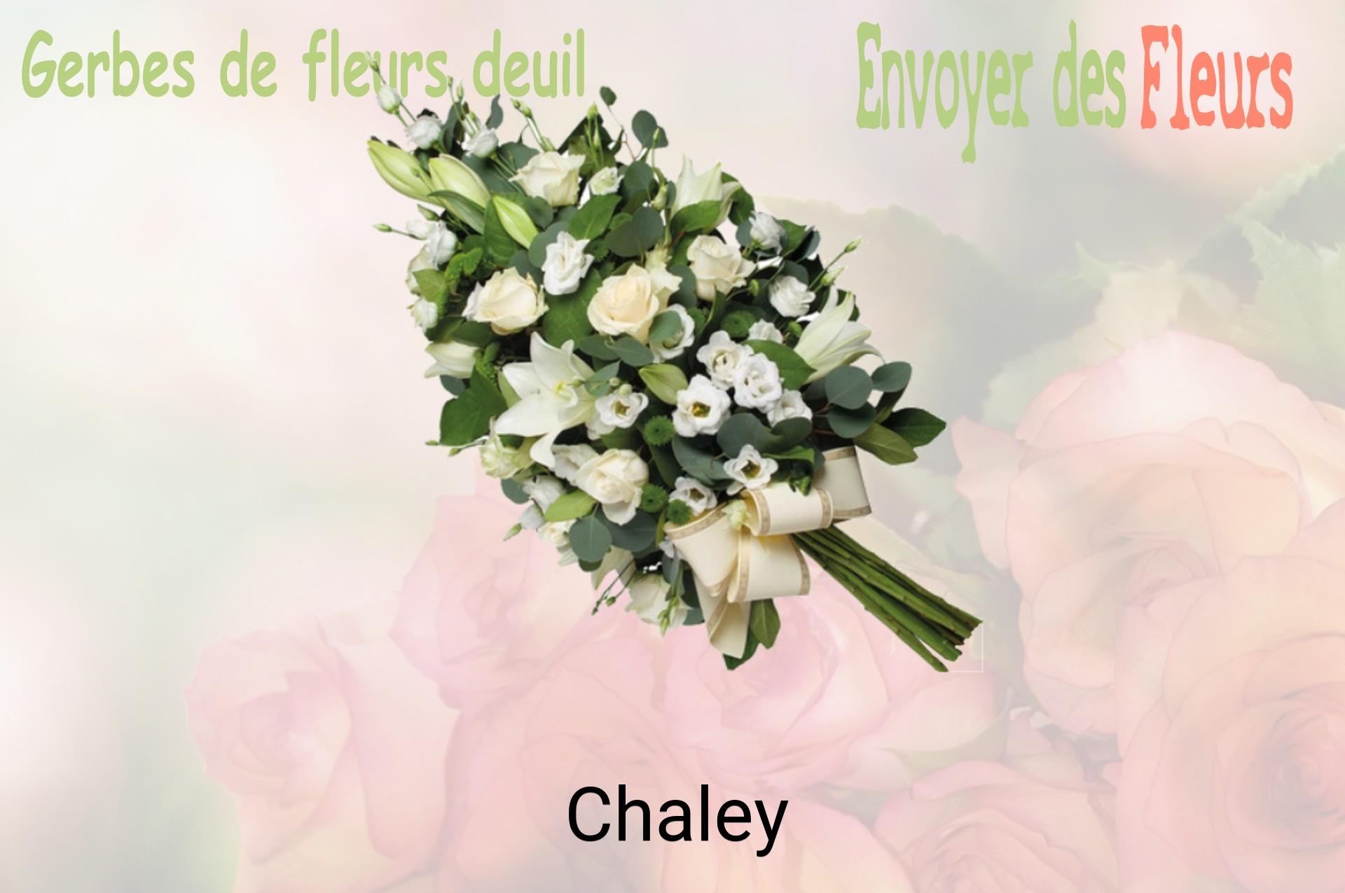 Gerbe de fleurs de deuil livrée à Chaley